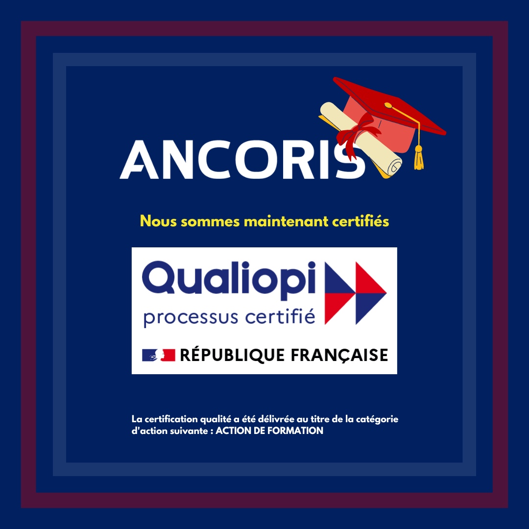 Ancoris est maintenant certifié Qualiopi et propose des formations pour les métiers du développement économique