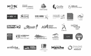 Logos d'agences touristiques françaises et belges.